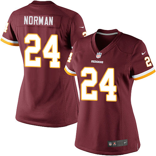 Women's Limited Josh Norman Nike Jersey Burgundy Red Home - #24 NFL Washington Redskins